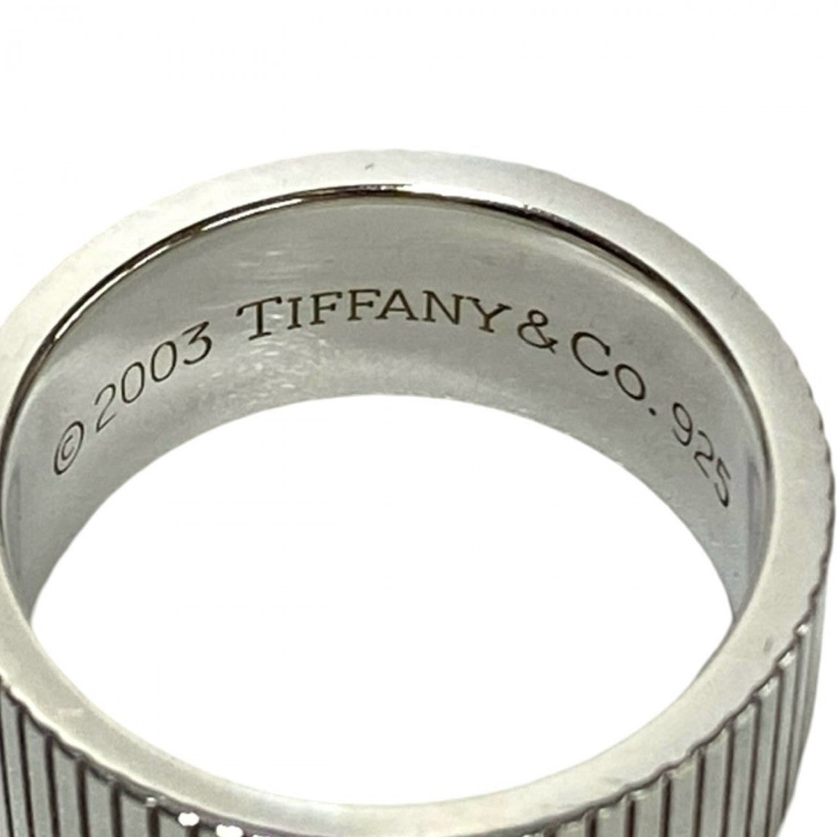 Tiffany&Co. Ring Silver925 Silver Coin Edge Ring Mens(Unisex)