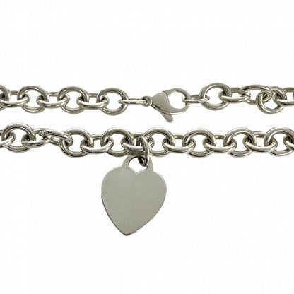 Tiffany&Co. Necklace Silver925 Silver Heart Tag Necklace Women