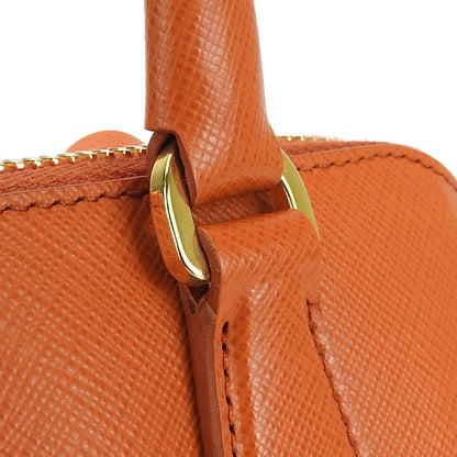 Prada Handbag Bl0838 Safiano Leather Orange Women