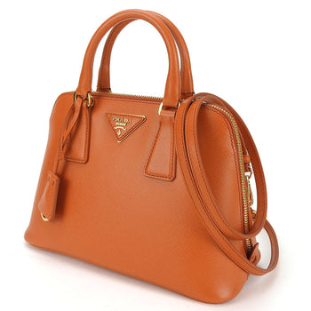 Prada Handbag Bl0838 Safiano Leather Orange Women