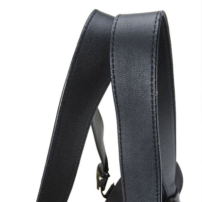 Salvatore Ferragamo Handbag Ex-21 4913 Canvas, Leather Black Gancini Women