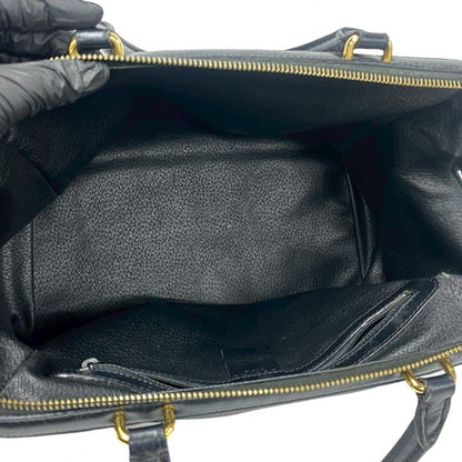 Celine Handbag Leather, Pvc Black Macadam Blason Triomphe Pattern Women
