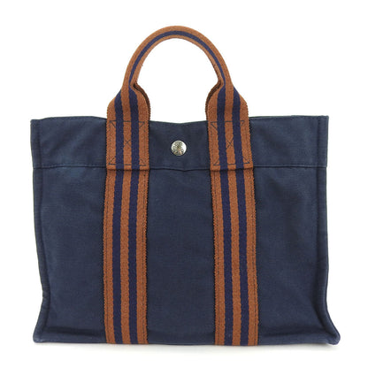 Hermes Tote Bag Canvas Navy Fool Toepm Unisex(Unisex)