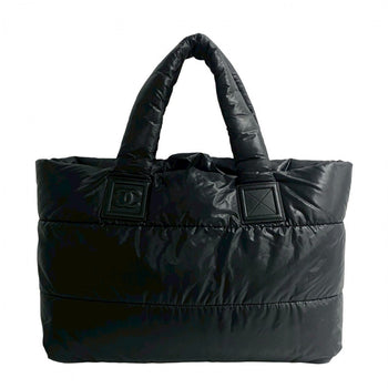 Chanel Tote Bag Nylon Black Coco Mark Cococoon Women