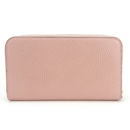 Gucci Long Wallet Purse 449347 Leather Pink Interlocking Women