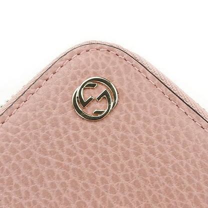 Gucci Long Wallet Purse 449347 Leather Pink Interlocking Women
