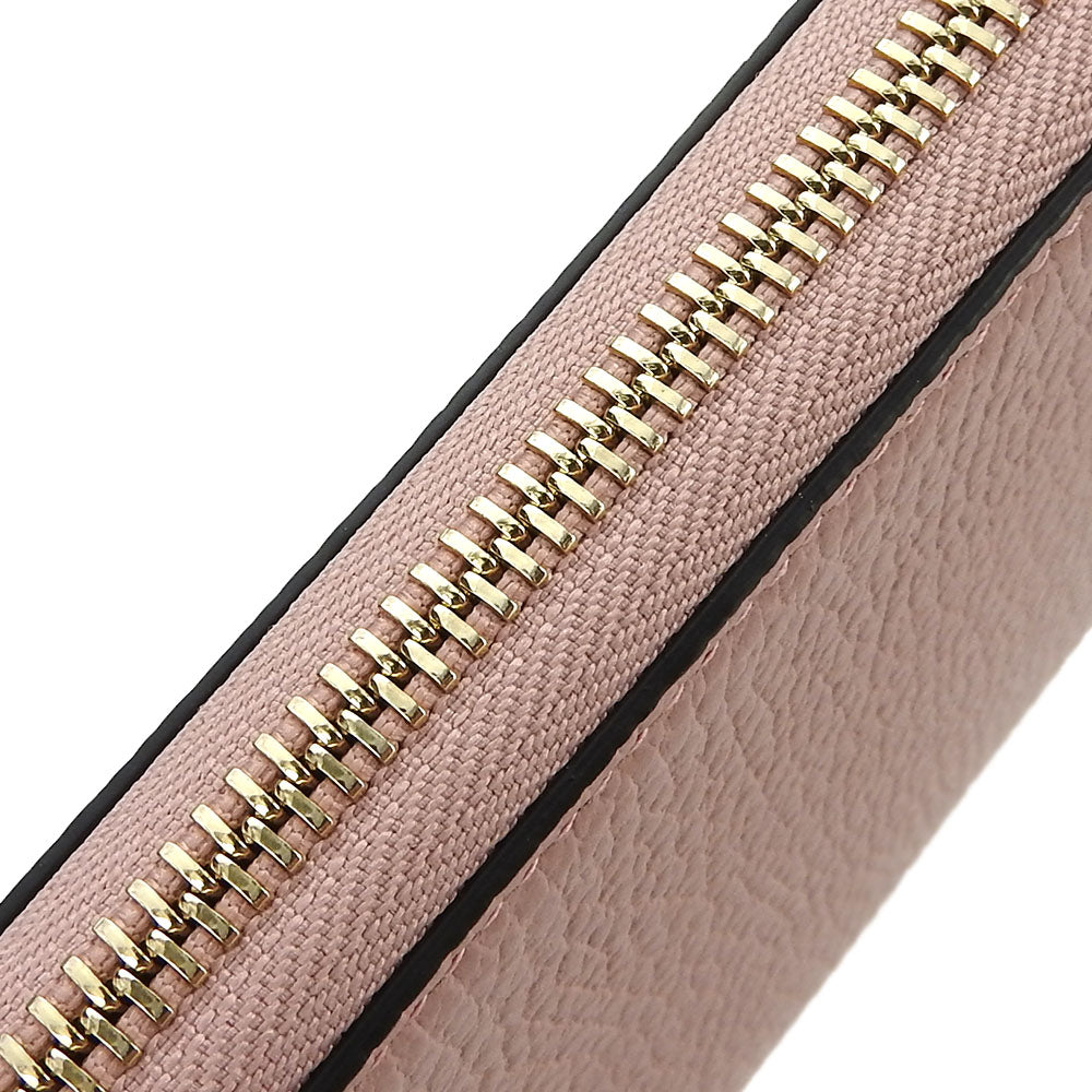 Gucci Long Wallet Purse 449347 Leather Pink Interlocking Women