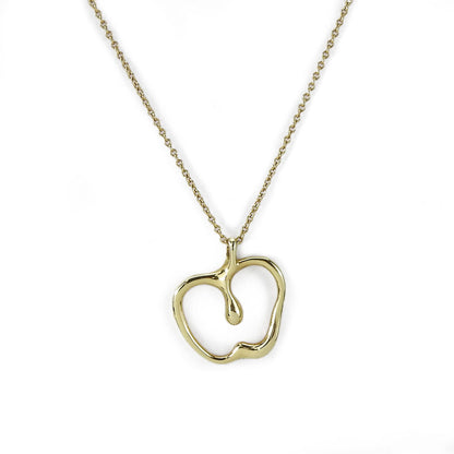 Tiffany&Co. Necklace K18 Yellow Gold Gold Apple Women