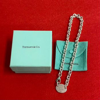 Tiffany&Co. Necklace Silver925 Silver Return To Oval Necklace Women