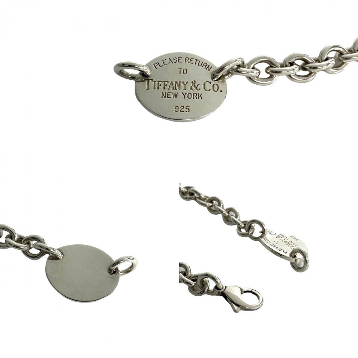 Tiffany&Co. Necklace Silver925 Silver Return To Oval Necklace Women