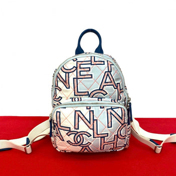 Chanel Backpack Cotton Blue