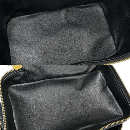 Celine Handbag Leather, Pvc Black Macadam Blason Triomphe Pattern Women