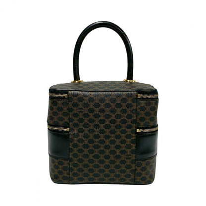 Celine Handbag Leather, Pvc Black Macadam Blason Triomphe Pattern Women