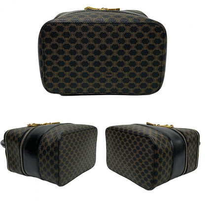 Celine Handbag Leather, Pvc Black Macadam Blason Triomphe Pattern Women