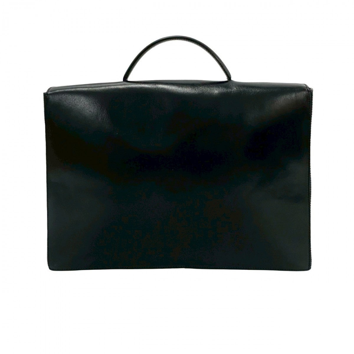 Celine Shoulder Bag Calfskin, Leather Black Arc De Triomphe Motif Houndstooth Mens