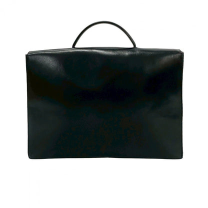 Celine Shoulder Bag Calfskin, Leather Black Arc De Triomphe Motif Houndstooth Mens