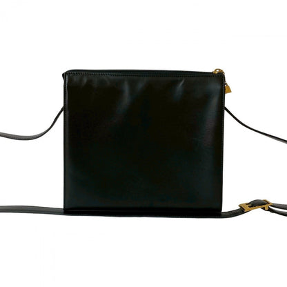 Dior Shoulder Bag Leather Black Cd Logo Metal Women