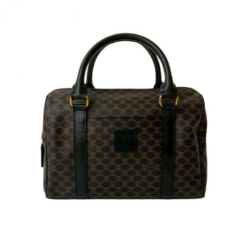 Celine Handbag Leather, Pvc Black Macadam Blason Triomphe Women