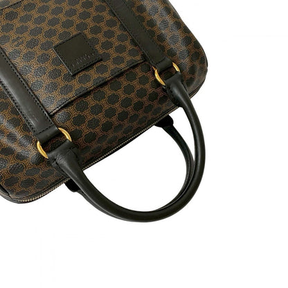 Celine Handbag Leather, Pvc Black Macadam Blason Triomphe Women