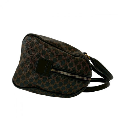 Celine Handbag Leather, Pvc Black Macadam Blason Triomphe Women