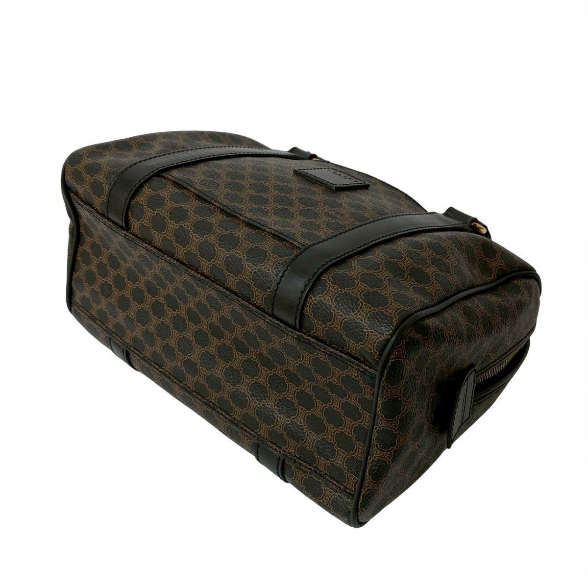 Celine Handbag Leather, Pvc Black Macadam Blason Triomphe Women