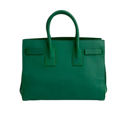 Yves Saint Laurent Shoulder Bag Leather Green Sac De Jules