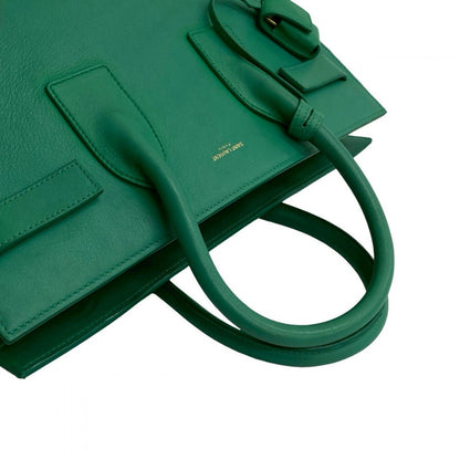 Yves Saint Laurent Shoulder Bag Leather Green Sac De Jules