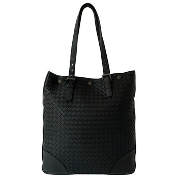 Bottegaveneta Tote Bag Leather Black Intrecciato Mens
