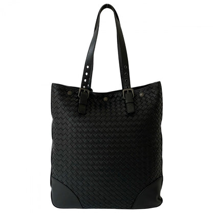 Bottegaveneta Tote Bag Leather Black Intrecciato Mens