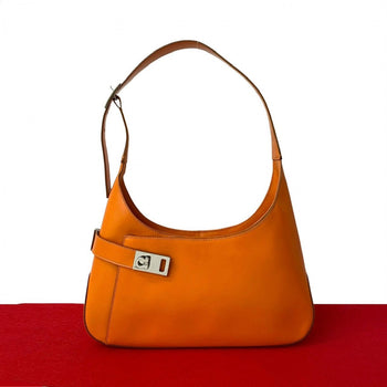 Salvatore Ferragamo Shoulder Bag Leather Orange