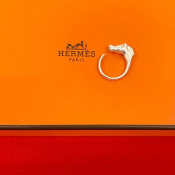 Hermes Ring Silver925 Silver Cheval Horse Ring