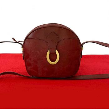 Dior Shoulder Bag Leather, Pvc Red Logo Metal Women