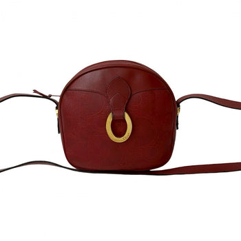 Dior Shoulder Bag Leather, Pvc Red Logo Metal Women