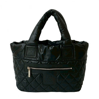 Chanel Handbag Nylon Black Coco Mark Cococoon Women