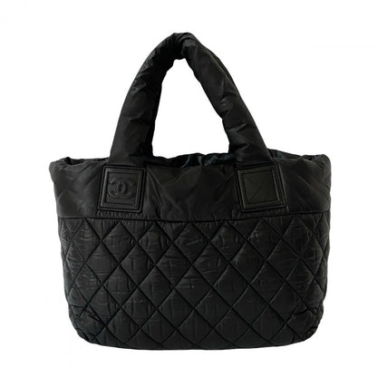 Chanel Handbag Nylon Black Coco Mark Cococoon Women