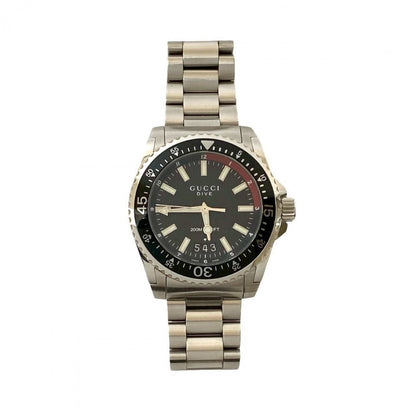 Gucci Watches Stainless Steel Silver Dive Black Dial