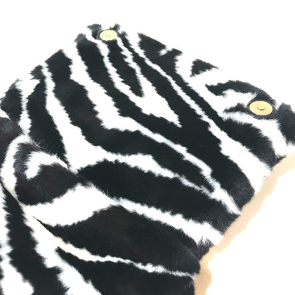 Dolce&Gabbana Shoulder Bag Faux Fur, Leather Black X White Zebra Sicily Women