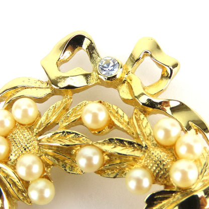 Christian Dior Brooch Metal Gold Women
