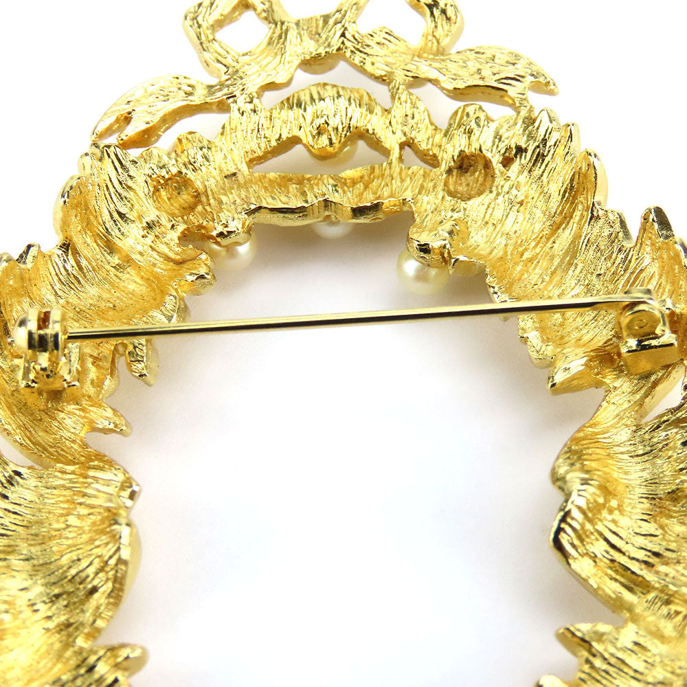 Christian Dior Brooch Metal Gold Women