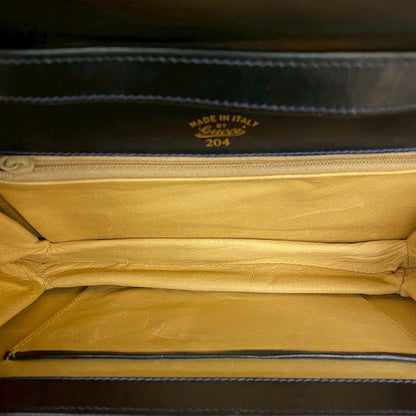 Gucci Shoulder Bag Leather Navy Horsebit