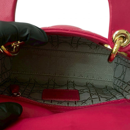 Dior Shoulder Bag Leather Pink Lady Dior