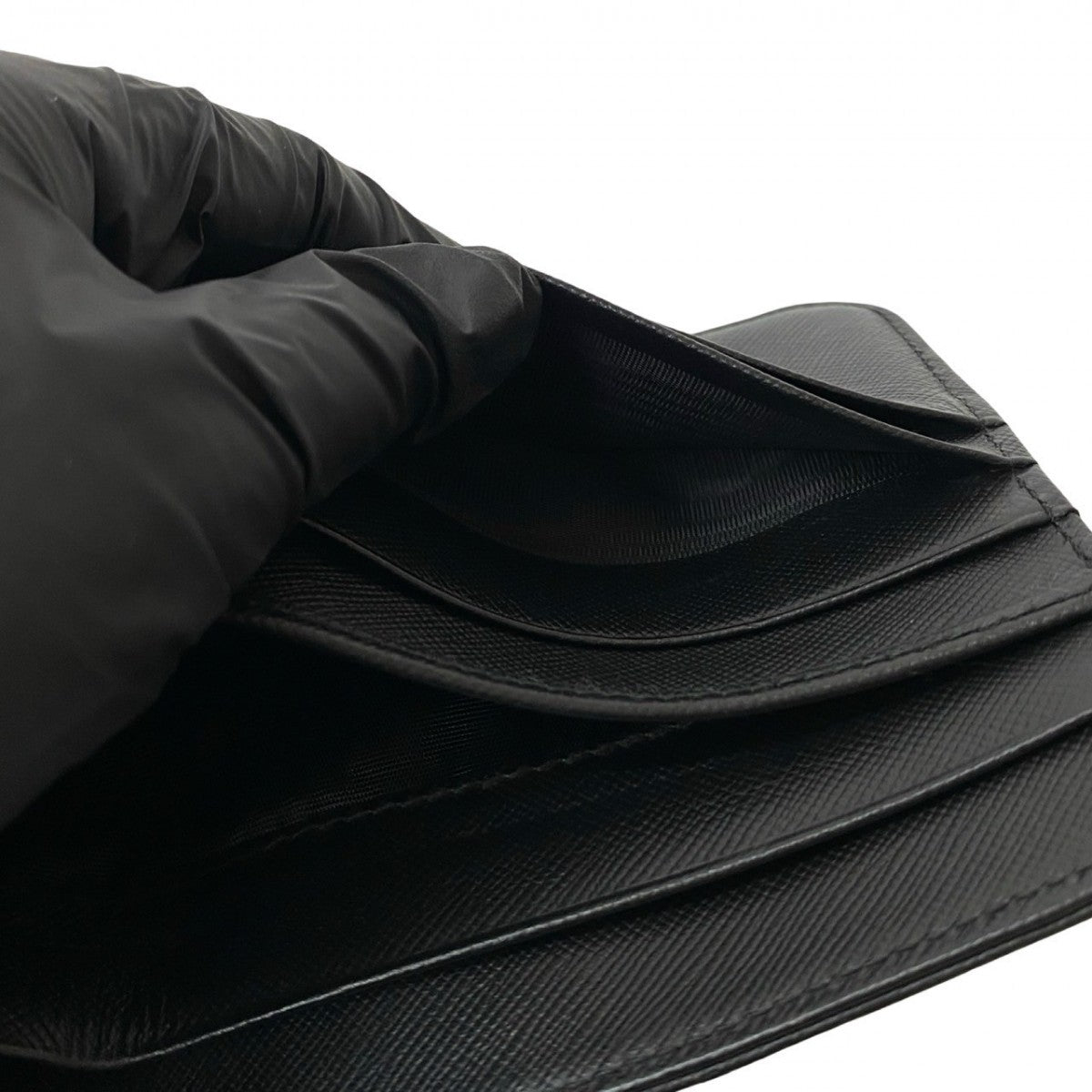 Prada Bifold Wallet Leather Black