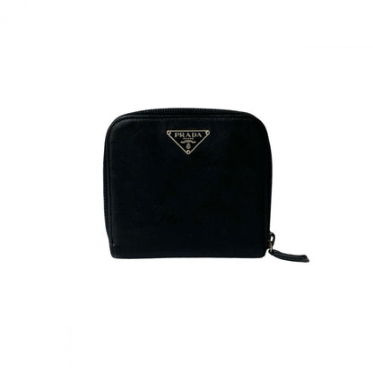 Prada Bifold Wallet Leather Black