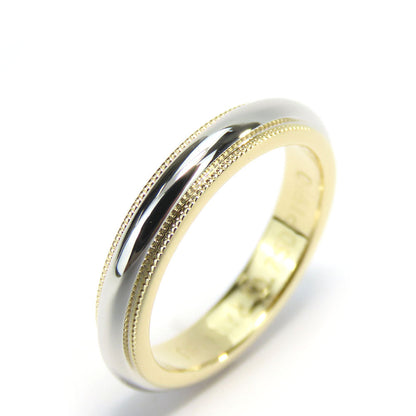 Tiffany&Co. Ring K18 Yellow Gold, Pt950Platinum Yellow Gold Milgrain Women
