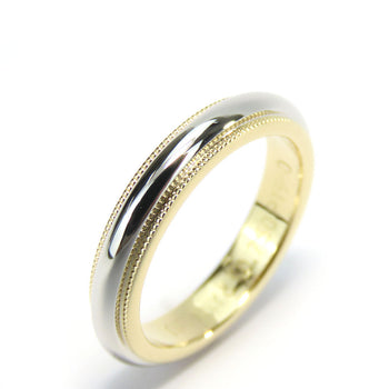 Tiffany&Co. Ring K18 Yellow Gold, Pt950Platinum Yellow Gold Milgrain Women