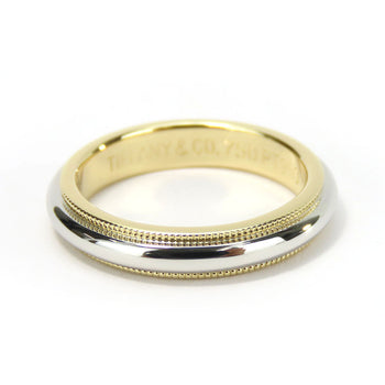 Tiffany&Co. Ring K18 Yellow Gold, Pt950Platinum Yellow Gold Milgrain Women