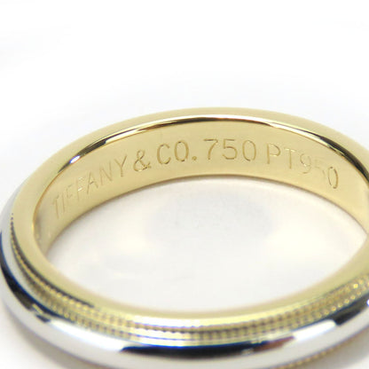 Tiffany&Co. Ring K18 Yellow Gold, Pt950Platinum Yellow Gold Milgrain Women