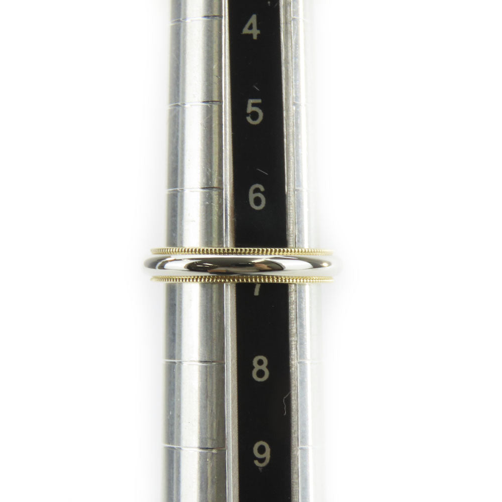 Tiffany&Co. Ring K18 Yellow Gold, Pt950Platinum Yellow Gold Milgrain Women
