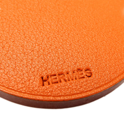 Hermes Key Ring Leather, Silver925 Orange Women