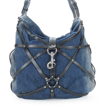 Diesel Shoulder Bag Denim, Leather Indigo Women